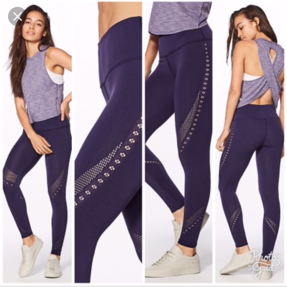 Lululemon Reveal 7/8 tight *posy Sz 4